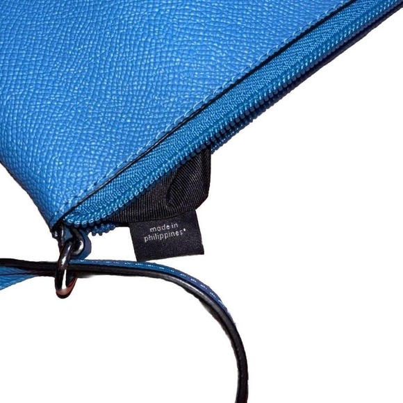 Coach New York Blue Leather Storypatch Wristlet Pouch NWT C1847 F29131 - Picture 8 of 8